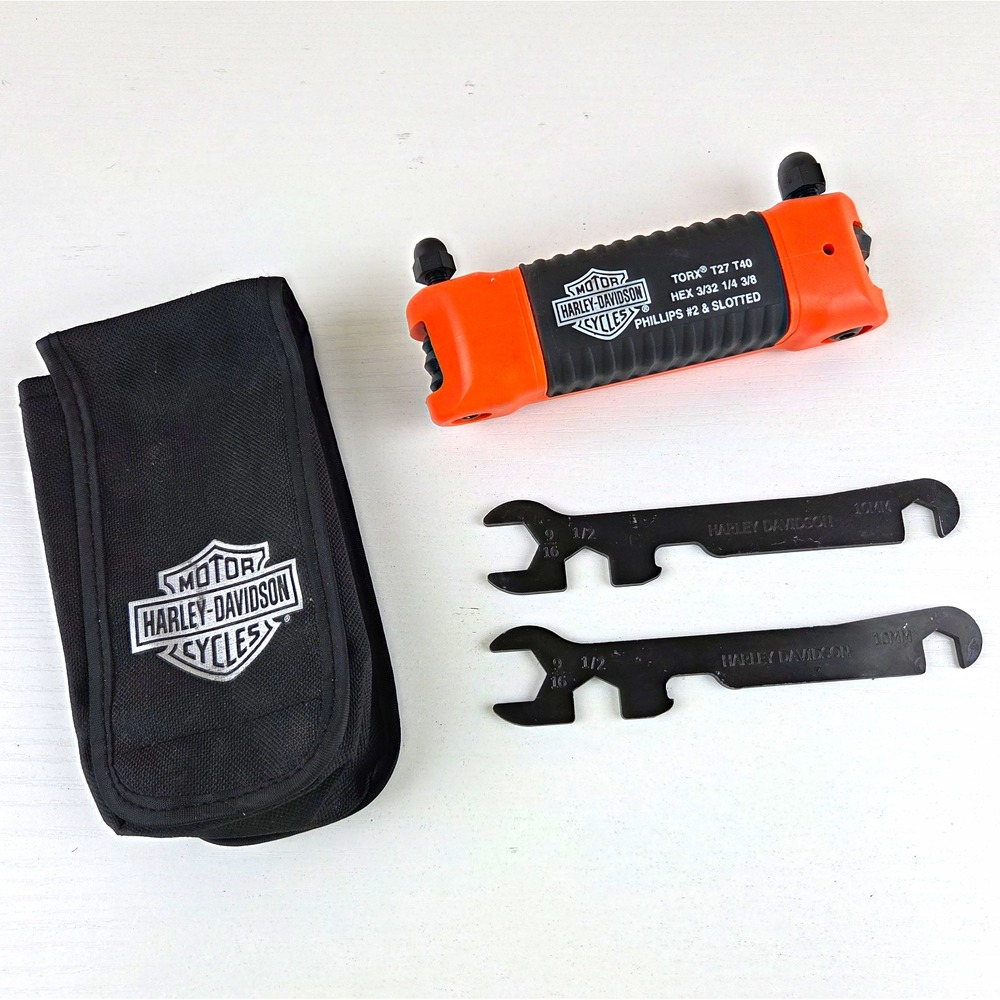 All-in-One Folding Tool Harley-Davidson Motorcycles Torx Hex Orange Multi Wrench